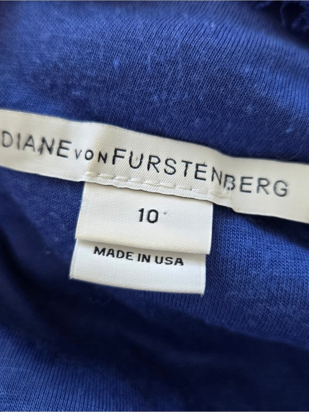 Diane von Furstenberg DVF Zarita Dress Size 10 Cobalt Blue Lace Cocktail Womens - Picture 11 of 11